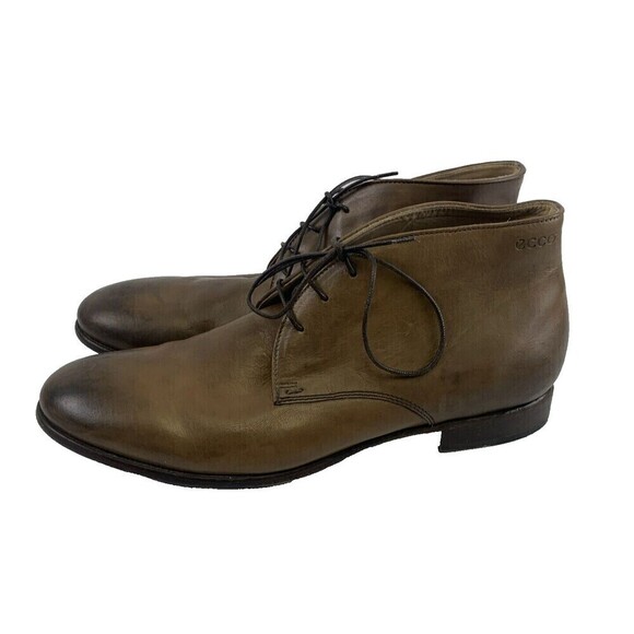 BOGO ECCO Calverton Chukka Boot Brown Soft Leather Ankle Lace Up Mens 45 11-11.5 main image 9
